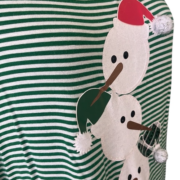 Vintage Rebecca Malone Women’s Snowman Christmas Long Sleeve Top - Picture 6 of 9